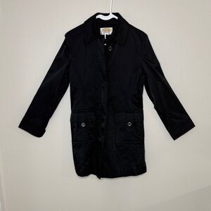 Talbots Midnight Black Lightweight Jacket Size 4 Petite